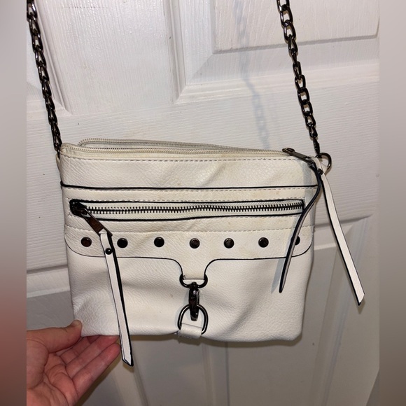 Handbags - 🤍 White Crossbody Crossbody Bag with Gunmetal Hardware 🤍